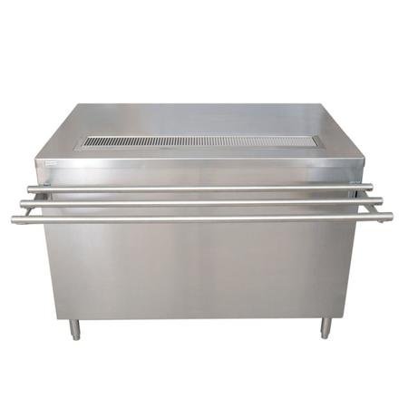 BK RESOURCES Stainless Steel Self-Serve Counter with Hinged Doors, Drop Shelf 30X48 US-3048S-H
